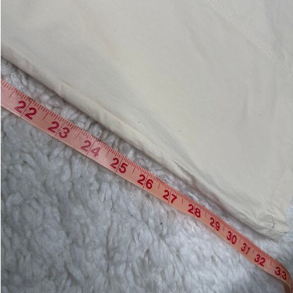 elodie Cream Elastic Waistband Cargo Pants Wide Leg Zipper Fly Highwaisted - Picture 9 of 9